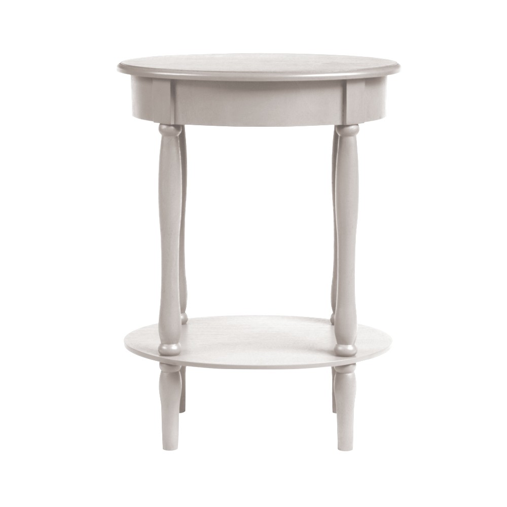 Tavolino Coloniale Ovale Bianco